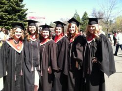 Amanda Sellsted with fellow graduates