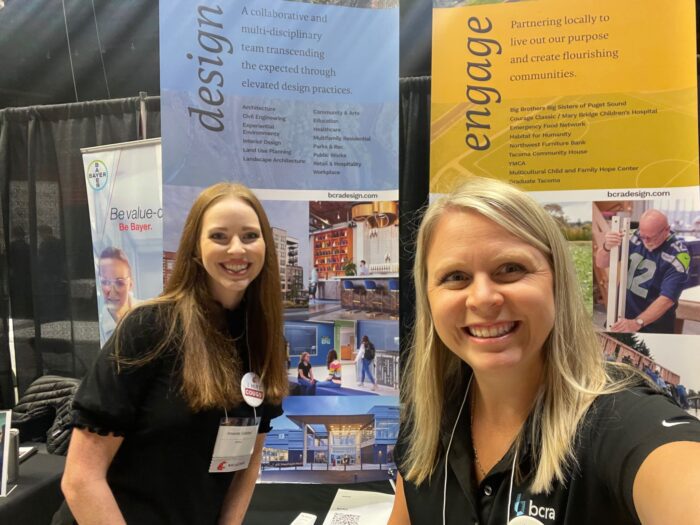 Amanda Sellsted and Tauna Johnson at a BCRA Career Fair