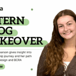 Intern Blog Takeover with Gabriella Pearson Graphic with the text "Gabriella Pearson gives insight into her internship journey and her path to interior design and BCRA"